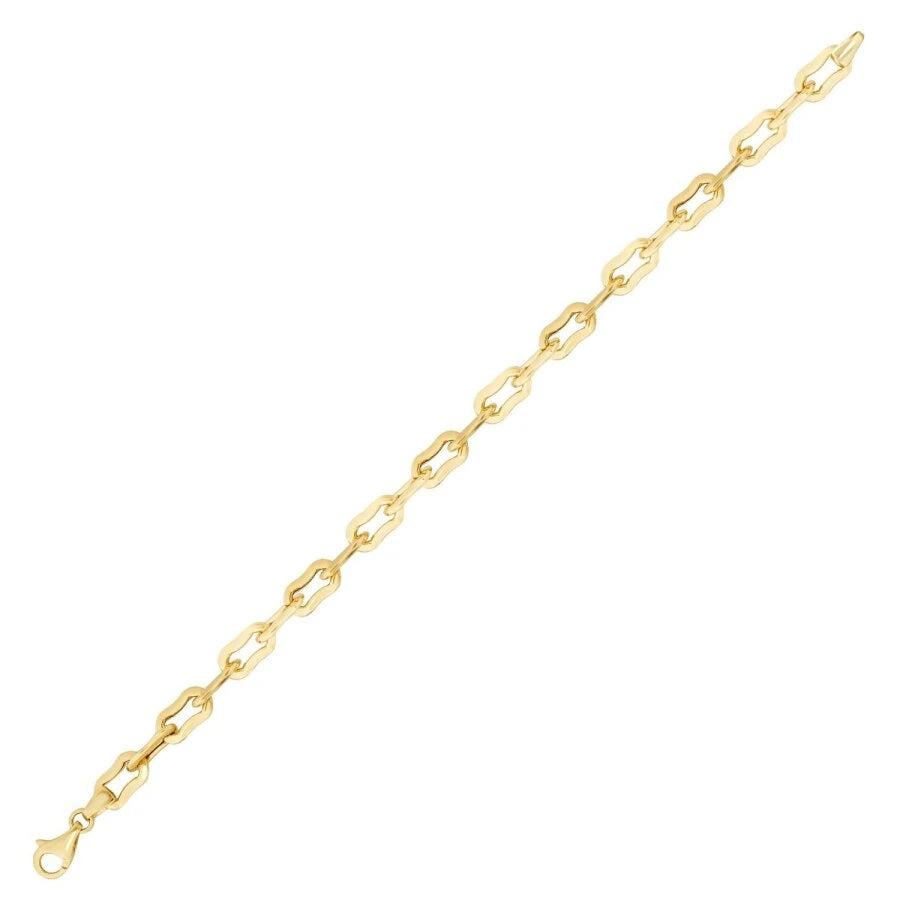 Gold Twisted Paperclip Bracelet