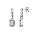 0.37 Carat Diamond Baguette Earrings