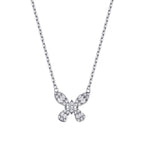 0.38 Carat Diamond Butterfly Baguette Necklace