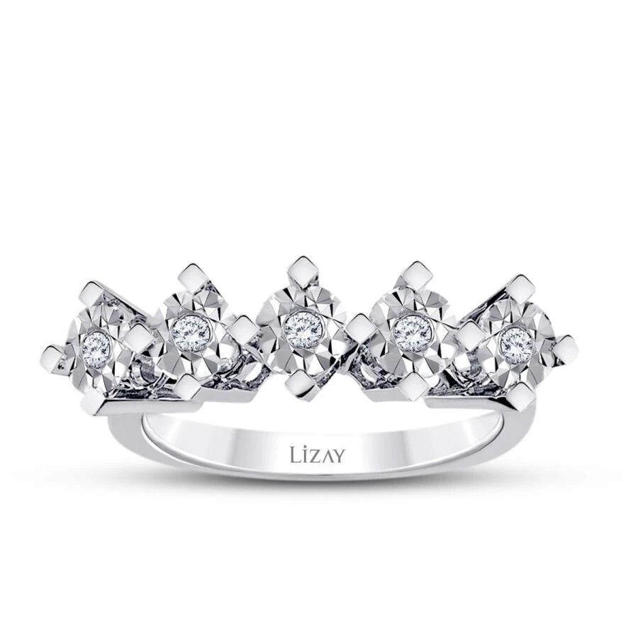 1.00 Carat Diamond-Effect Five-Stone Ring