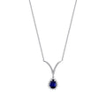 0.95 Carat Diamond Sapphire Necklace