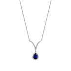 0.95 Carat Diamond Sapphire Necklace