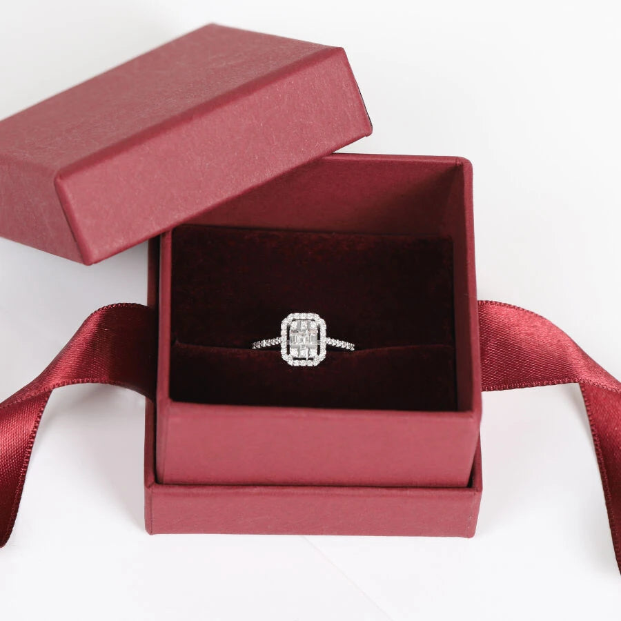 0.28 Carat Diamond Baguette Ring
