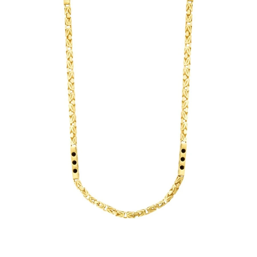 Gold Men’s Black Motif King Chain