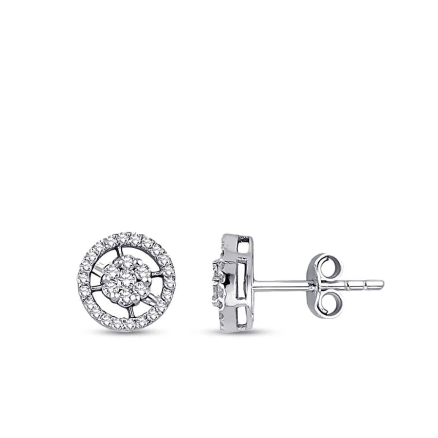 0.34 Carat Diamond Round Earrings