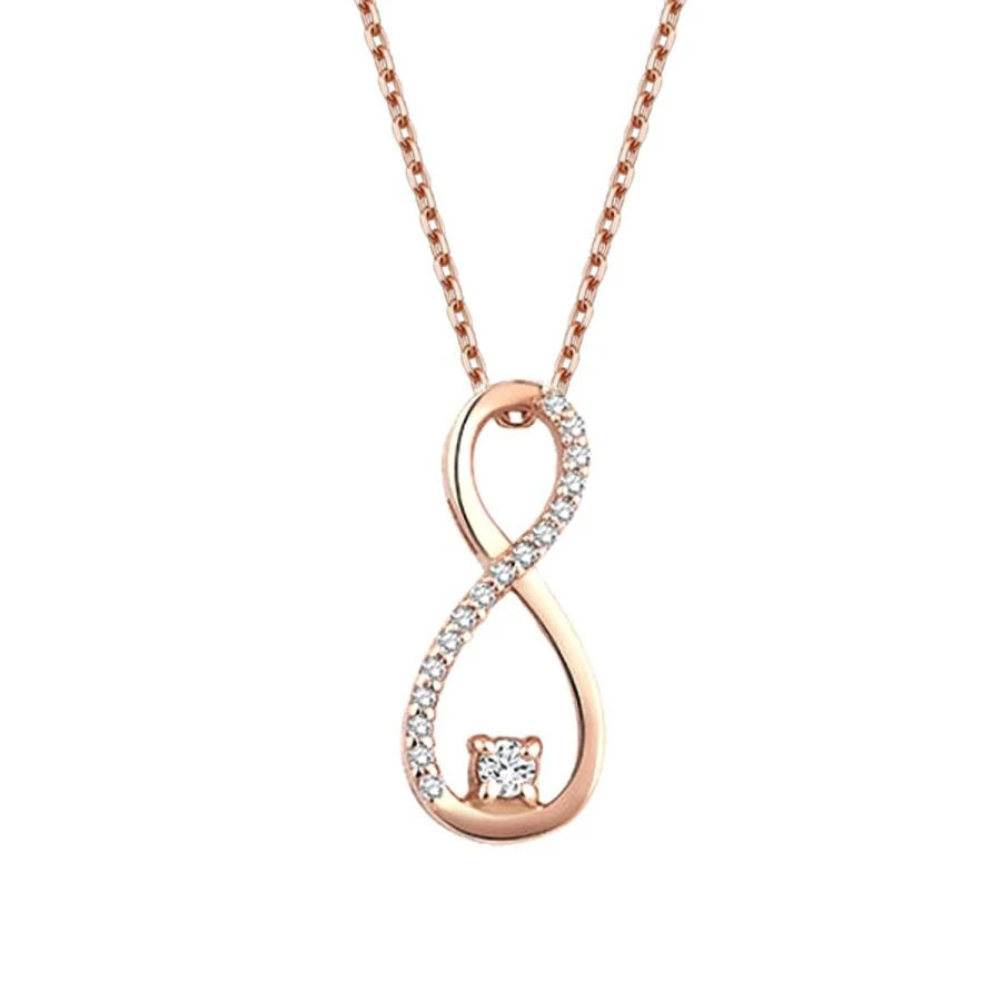 0.11 Carat Diamond Infinity Necklace