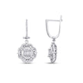 0.75 Carat Diamond Baguette Earrings