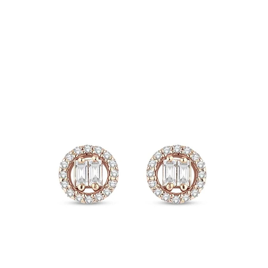 0.21 Carat Diamond Baguette Earrings