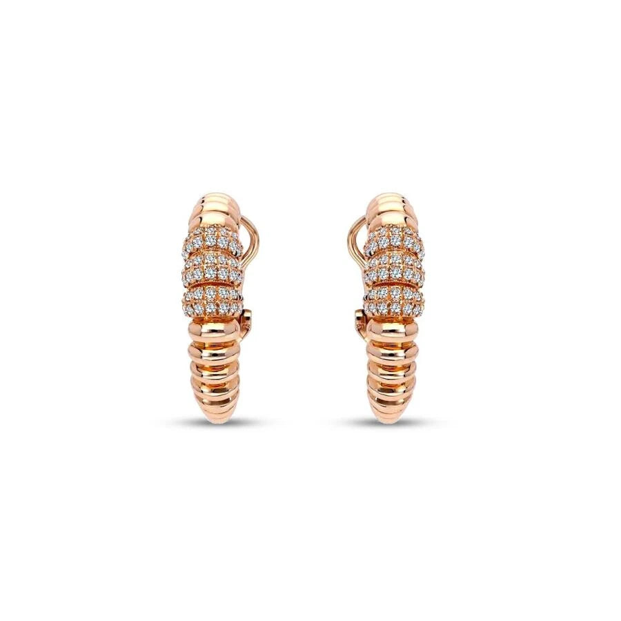 0.56 Carat Diamond Hoop Earrings