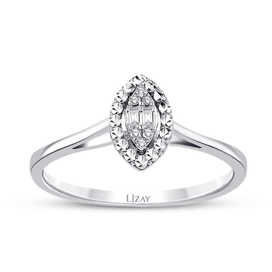 0.21 Carat Diamond Pear Baguette Set