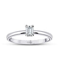 0.40 Carat Diamond Emerald Solitaire Engagement Ring