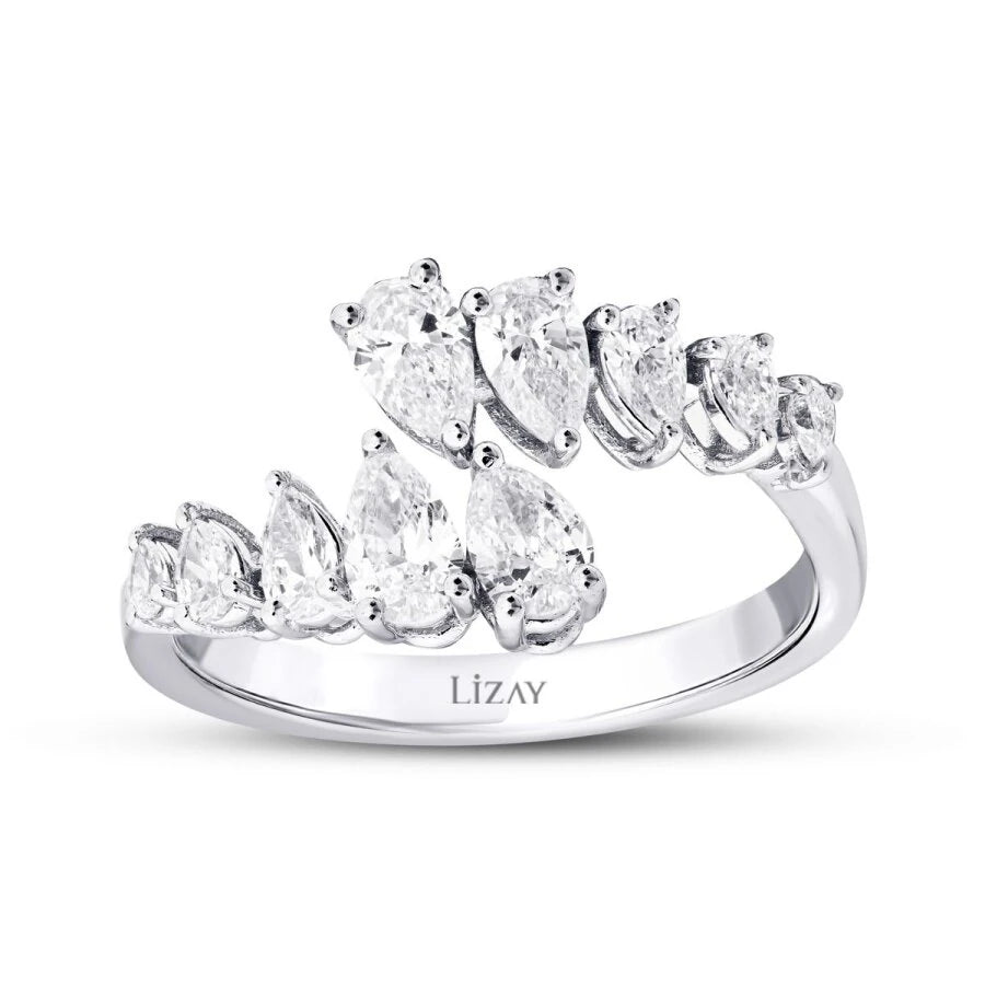 1.08 Carat Diamond Pear Ring