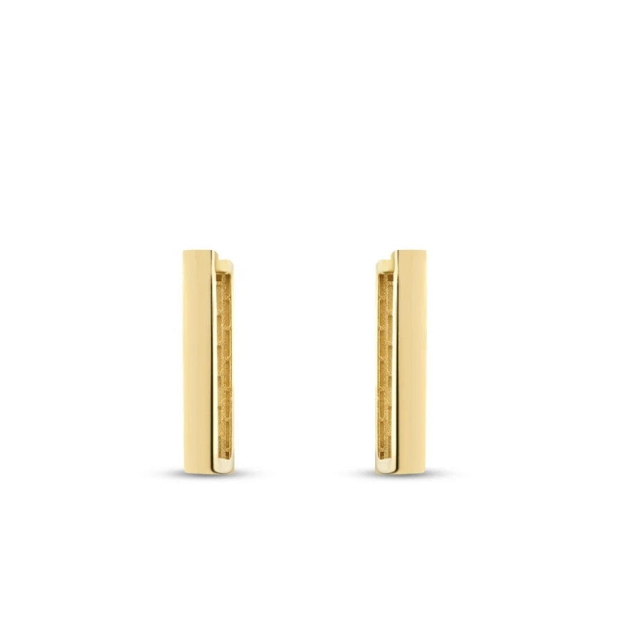 Gold Rectangular Hoop Earrings