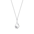 0.63 Carat Diamond Flower Baguette Necklace