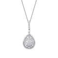 1.07 Carat Diamond Pear Baguette Necklace