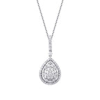 1.07 Carat Diamond Pear Baguette Necklace
