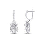 1.36 Carat Diamond Baguette Earrings