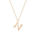 0.04 Carat Diamond Letter N  Necklace