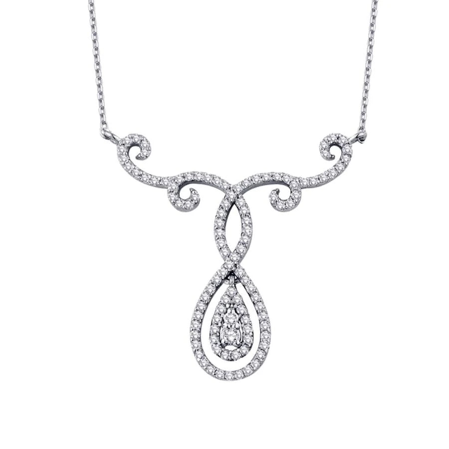 0.43 Carat Diamond Trend Pear Necklace
