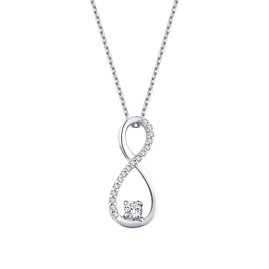 0.11 Carat Diamond Infinity Necklace
