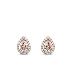 0.28 Carat Diamond Baguette Pear Earrings