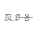 0.80 Carat Diamond Solitaire Earrings