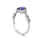 0.83 Carat Diamond Sapphire Ring