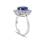 2.23 Carat Diamond Sapphire Ring