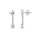 0.52 Carat Diamond Flower Earrings