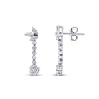 0.52 Carat Diamond Flower Earrings