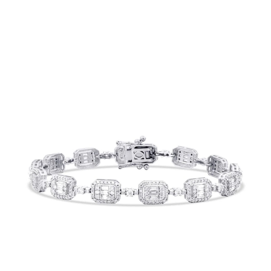 2.94 Carat Diamond Baguette Bracelet