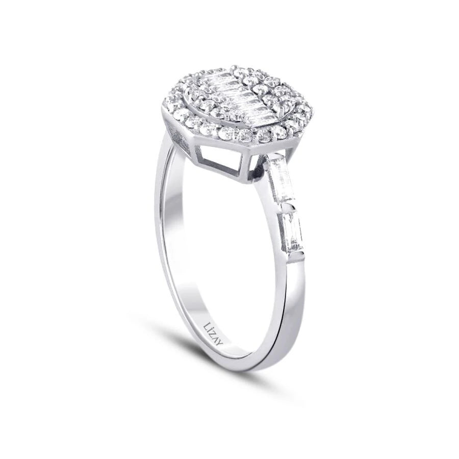 0.58 Carat Diamond Baguette Ring