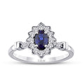 0.89 Carat Diamond Sapphire Ring