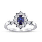 0.89 Carat Diamond Sapphire Ring