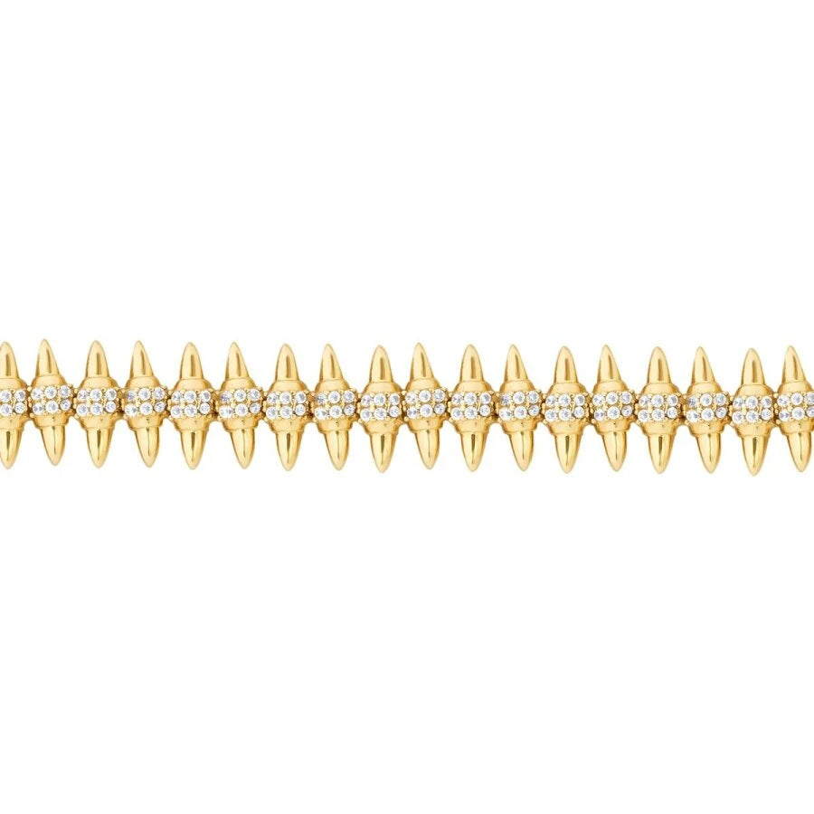 Gold Stone Nail Bracelet