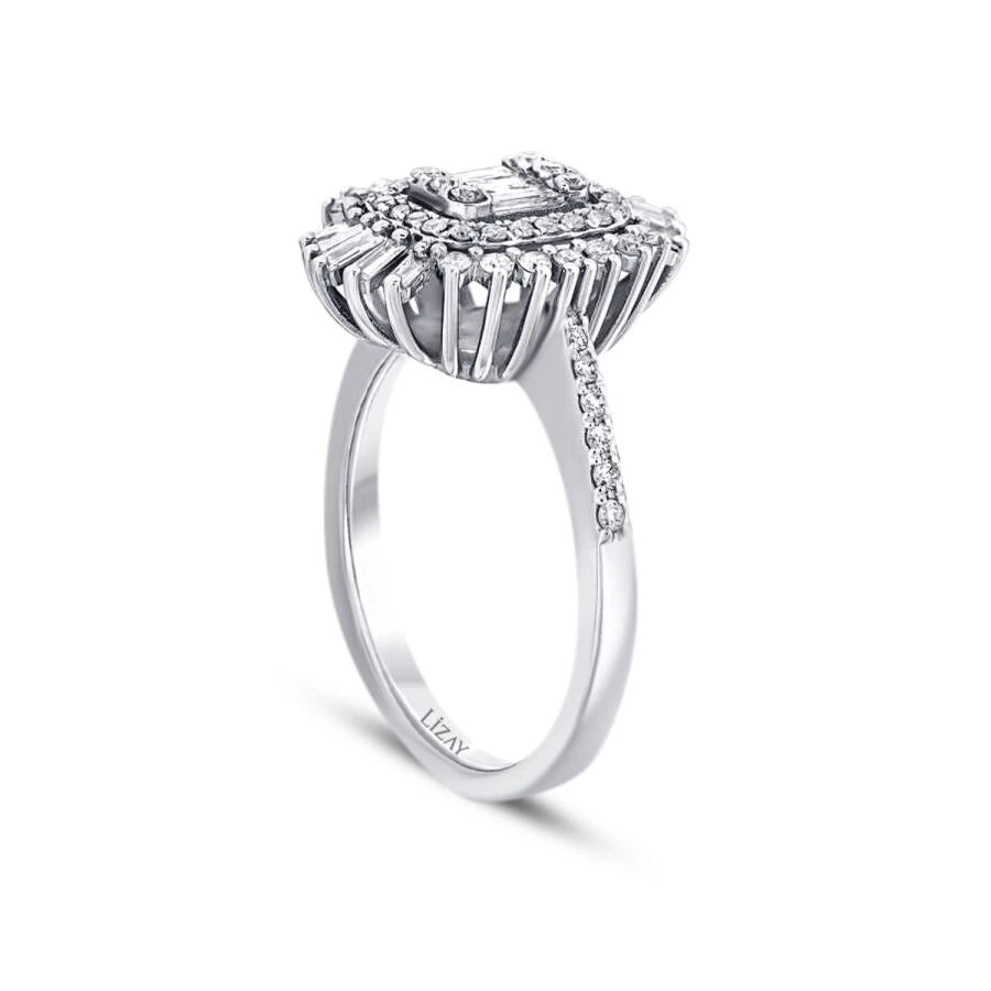 0.67 Carat Diamond Baguette Ring