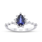 0.94 Carat Diamond Sapphire Ring