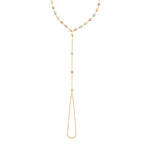 Gold Ball Paperclip Chain Hand Chain Bracelet