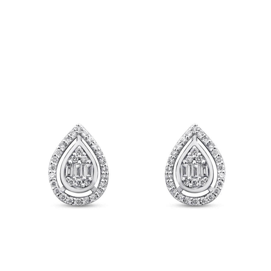 0.31 Carat Diamond Baguette Earrings