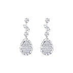 0.10 Carat Diamond Pear Earrings