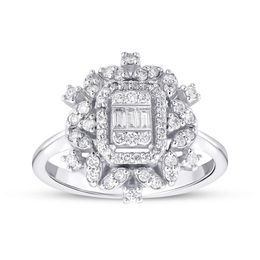 0.50 Carat Diamond Baguette Ring