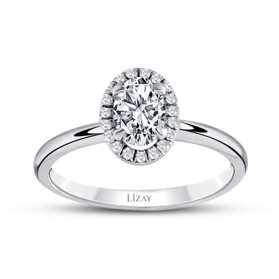 0.25 Carat Diamond Oval Solitaire Engagement Ring
