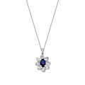 1.47 Carat Diamond Baguette Sapphire Necklace