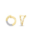 Gold Round Stone Earrings