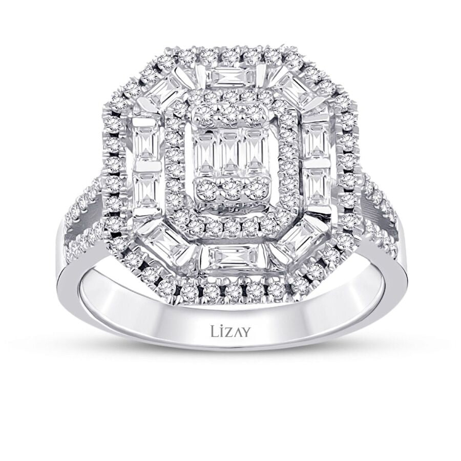 0.74 Carat Diamond Baguette Ring
