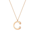 0.02 Carat Diamond Letter C  Necklace