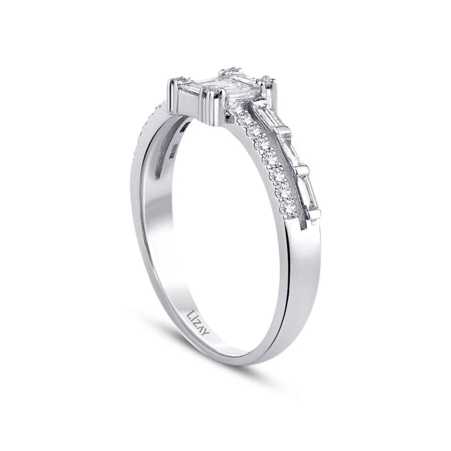 0.47 Carat Diamond Baguette Ring