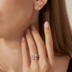 0.58 Carat Diamond Baguette Butterfly Earrings