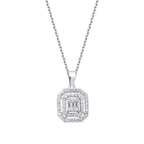 0.23 Carat Diamond Baguette Necklace