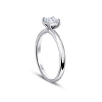 0.80 Carat Diamond Princess Solitaire Engagement Ring